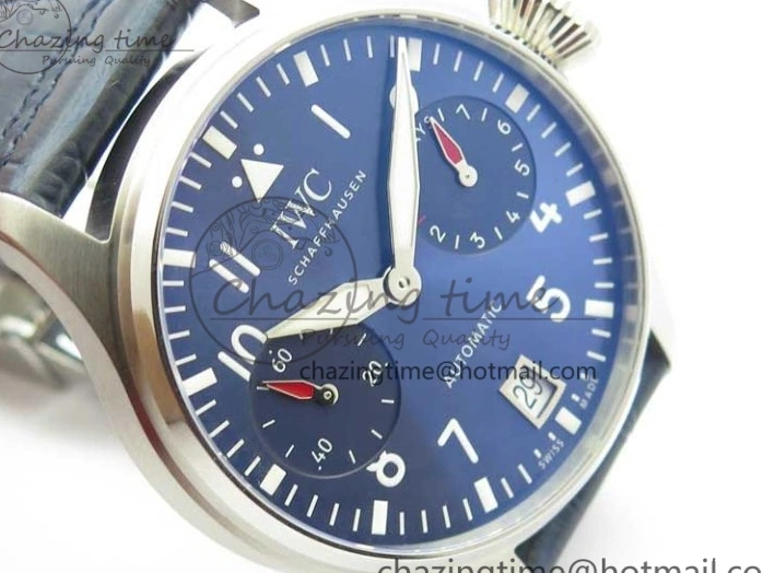 MIROTIME 0507 Supportive Big Pilot IW501008 “Boutique London” SS ZF Best Edition Blue Dial on Blue Leather Strap A 7106